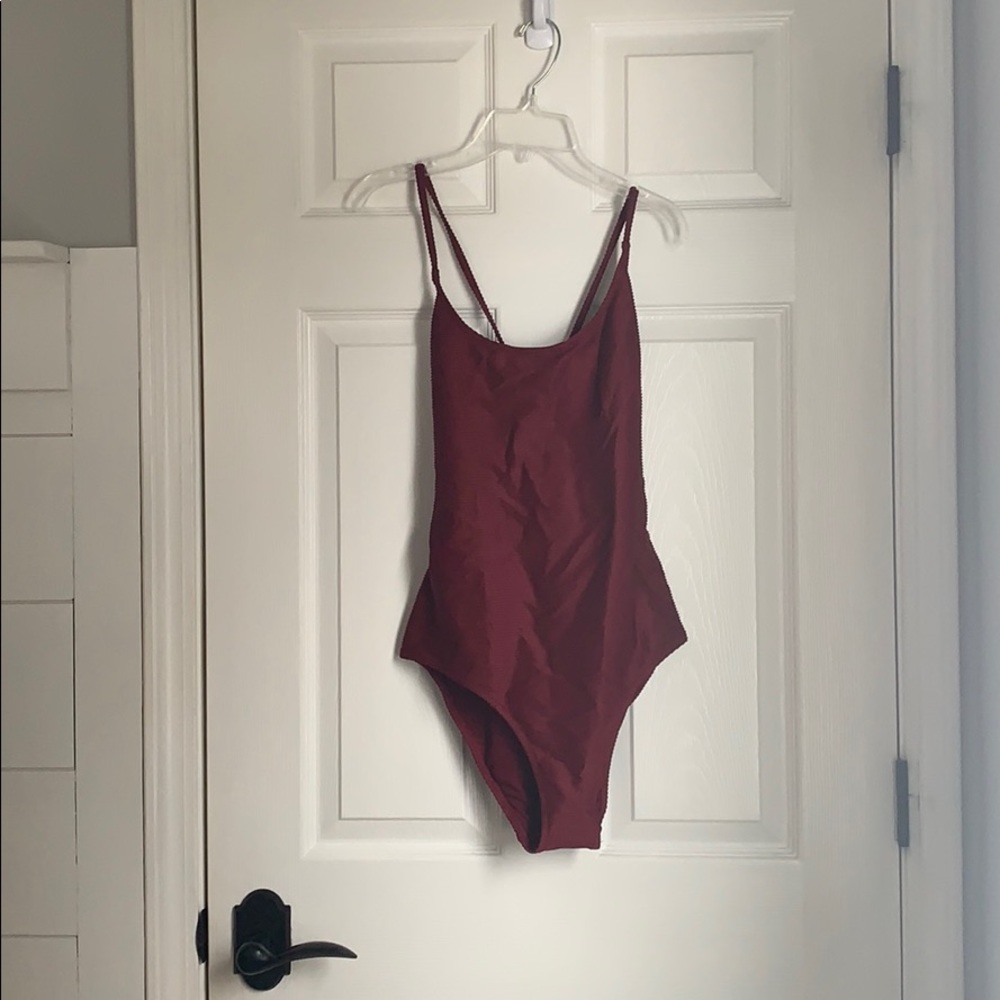 Ribbed one piece swimsuit